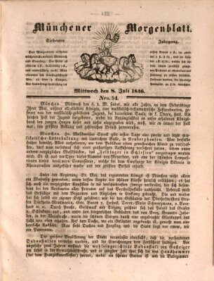 Münchener Morgenblatt Mittwoch 8. Juli 1846