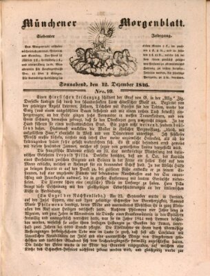 Münchener Morgenblatt Samstag 12. Dezember 1846
