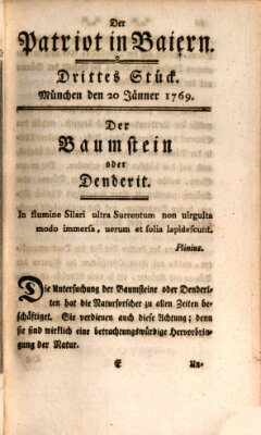 Der Patriot in Baiern Freitag 20. Januar 1769