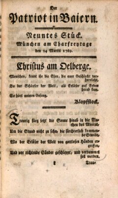 Der Patriot in Baiern Freitag 24. März 1769