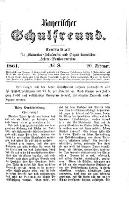 Bayerischer Schulfreund Mittwoch 20. Februar 1861