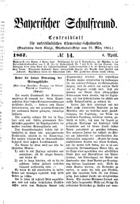 Bayerischer Schulfreund Donnerstag 4. April 1867
