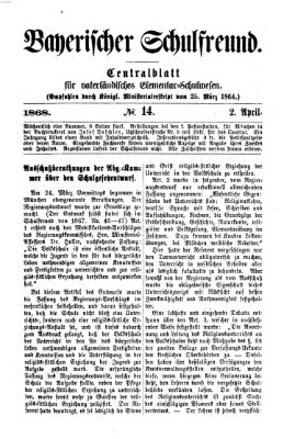 Bayerischer Schulfreund Donnerstag 2. April 1868