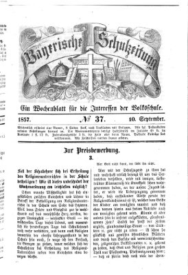 Bayerische Schulzeitung Donnerstag 10. September 1857