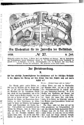 Bayerische Schulzeitung Donnerstag 8. Juli 1858