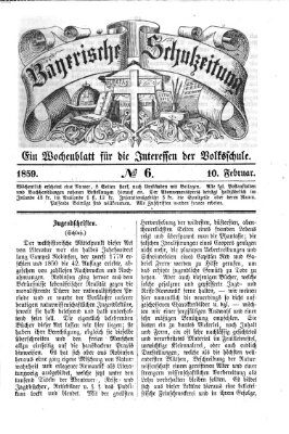 Bayerische Schulzeitung Donnerstag 10. Februar 1859
