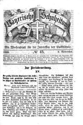 Bayerische Schulzeitung Donnerstag 8. November 1860