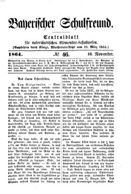 Bayerische Schulzeitung Mittwoch 16. November 1864