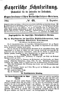 Bayerische Schulzeitung Samstag 3. Dezember 1864