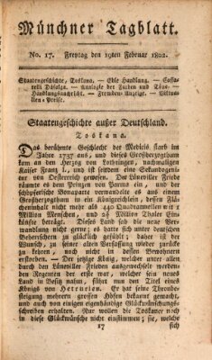 Münchener Tagblatt Freitag 19. Februar 1802
