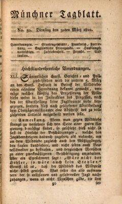 Münchener Tagblatt Dienstag 30. März 1802