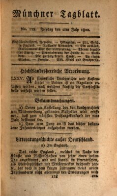 Münchener Tagblatt Freitag 2. Juli 1802