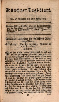 Münchener Tagblatt Dienstag 8. März 1803