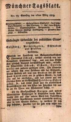 Münchener Tagblatt Samstag 26. März 1803