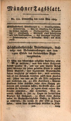 Münchener Tagblatt Donnerstag 12. Mai 1803