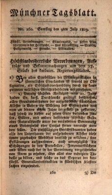 Münchener Tagblatt Samstag 9. Juli 1803