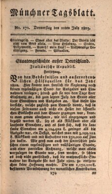 Münchener Tagblatt Donnerstag 21. Juli 1803