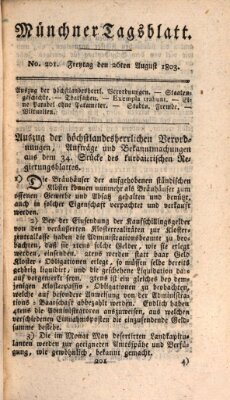 Münchener Tagblatt Freitag 26. August 1803