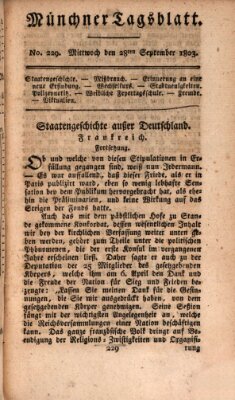 Münchener Tagblatt Mittwoch 28. September 1803