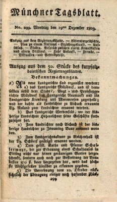 Münchener Tagblatt Montag 19. Dezember 1803