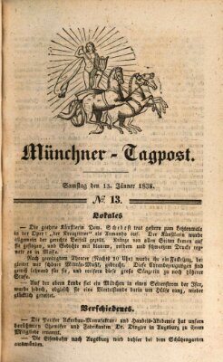 Münchener Tagpost (Münchener Morgenblatt) Samstag 13. Januar 1838