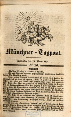Münchener Tagpost (Münchener Morgenblatt) Donnerstag 25. Januar 1838
