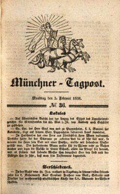 Münchener Tagpost (Münchener Morgenblatt) Montag 5. Februar 1838