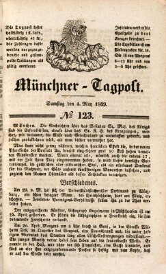 Münchener Tagpost (Münchener Morgenblatt) Samstag 4. Mai 1839