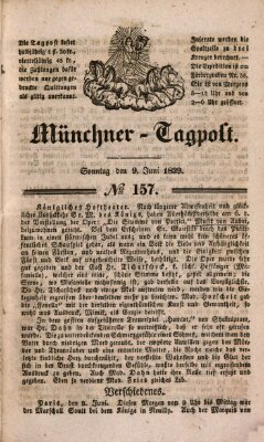 Münchener Tagpost (Münchener Morgenblatt) Sonntag 9. Juni 1839