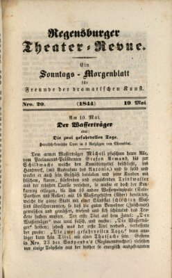 Regensburger Theater-Revue Sonntag 19. Mai 1844