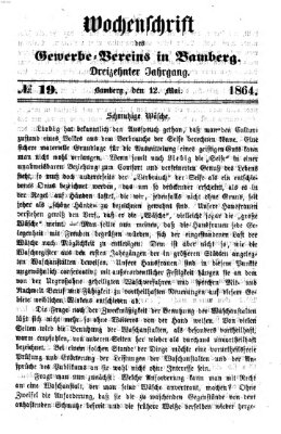 Wochenschrift des Gewerbe-Vereins der Stadt Bamberg Sonntag 12. Juni 1864