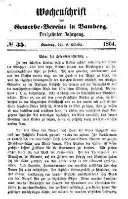 Wochenschrift des Gewerbe-Vereins der Stadt Bamberg Sonntag 9. Oktober 1864