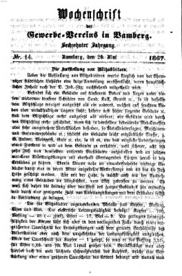 Wochenschrift des Gewerbe-Vereins der Stadt Bamberg Sonntag 26. Mai 1867