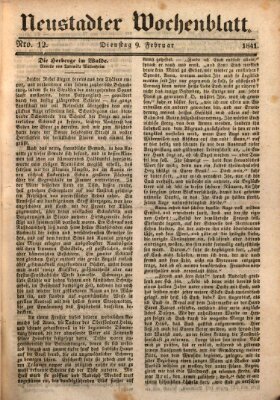 Neustadter Wochenblatt Dienstag 9. Februar 1841