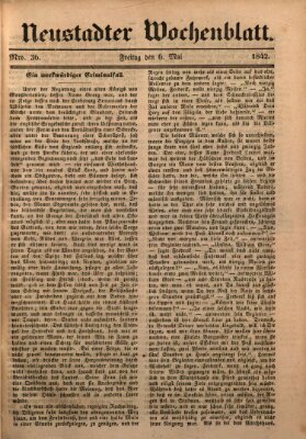 Neustadter Wochenblatt Freitag 6. Mai 1842