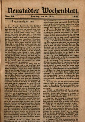 Neustadter Wochenblatt Dienstag 26. März 1844
