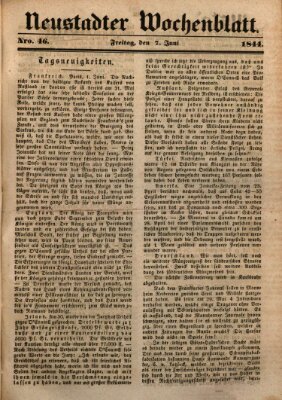 Neustadter Wochenblatt Freitag 7. Juni 1844