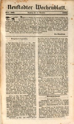 Neustadter Wochenblatt Dienstag 22. Dezember 1846