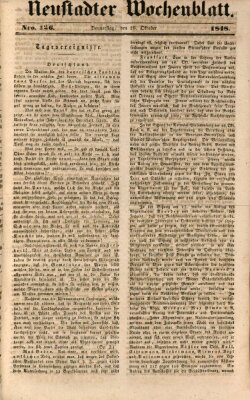 Neustadter Wochenblatt Donnerstag 19. Oktober 1848