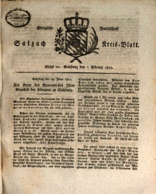 Königlich baierisches Salzach-Kreis-Blatt Samstag 2. Februar 1811