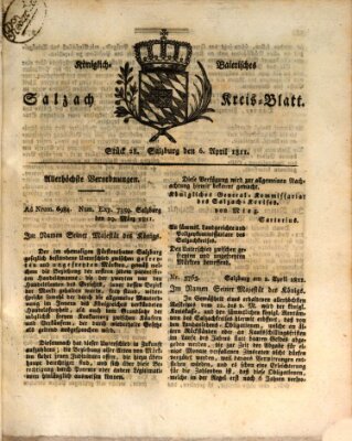 Königlich baierisches Salzach-Kreis-Blatt Samstag 6. April 1811