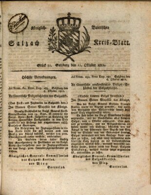 Königlich baierisches Salzach-Kreis-Blatt Samstag 12. Oktober 1811