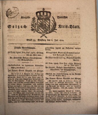 Königlich baierisches Salzach-Kreis-Blatt Montag 6. Juli 1812