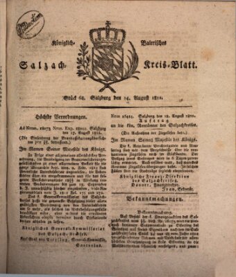 Königlich baierisches Salzach-Kreis-Blatt Montag 24. August 1812