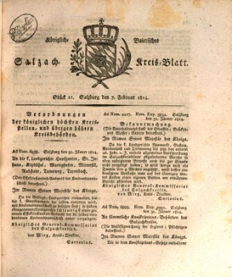 Königlich baierisches Salzach-Kreis-Blatt Montag 7. Februar 1814