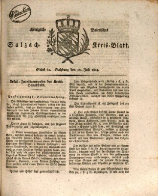 Königlich baierisches Salzach-Kreis-Blatt Freitag 29. Juli 1814