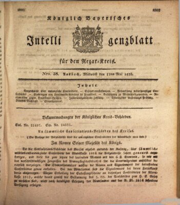 Königlich Bayerisches Intelligenzblatt für den Rezat-Kreis (Ansbacher Intelligenz-Zeitung) Mittwoch 11. Mai 1836