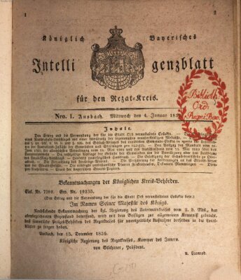 Königlich Bayerisches Intelligenzblatt für den Rezat-Kreis (Ansbacher Intelligenz-Zeitung) Mittwoch 4. Januar 1837
