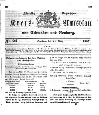 Königlich Bayerisches Kreis-Amtsblatt von Schwaben und Neuburg Dienstag 24. März 1857