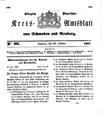 Königlich Bayerisches Kreis-Amtsblatt von Schwaben und Neuburg Freitag 30. Oktober 1857